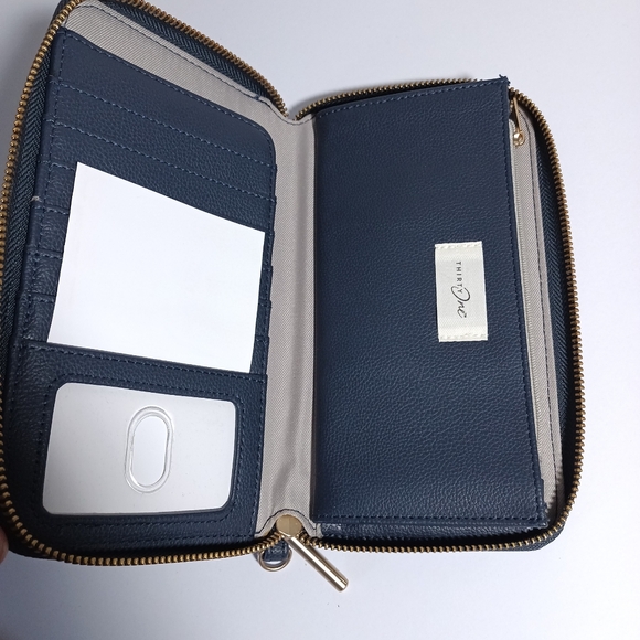 Thirty one Wallet All About the Benjamins Midnight Navy Pebble New - Picture 6 of 14